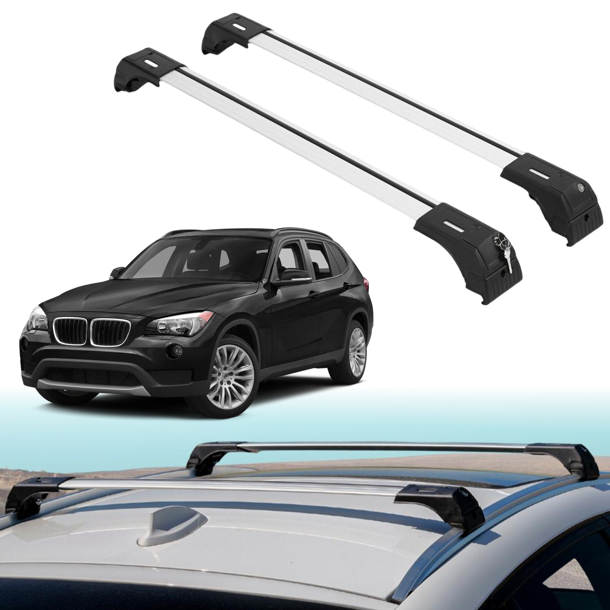 ERKUL Roof Rack Crossbars For BMW X1 2013-2015