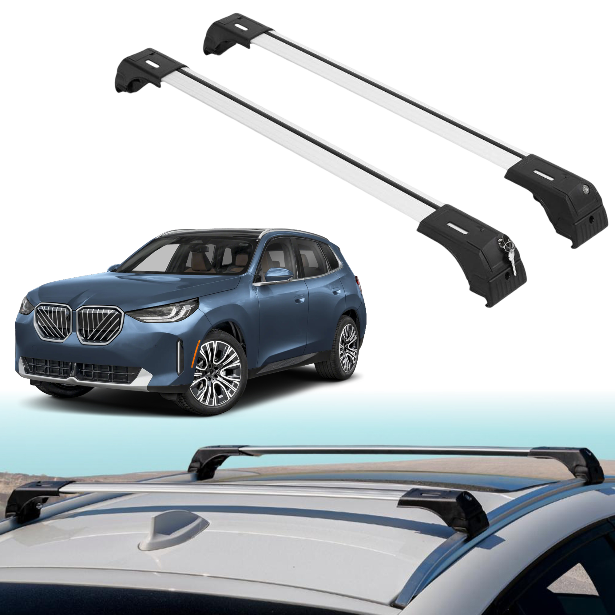 ERKUL Roof Rack Crossbars For BMW X3 2025-2026