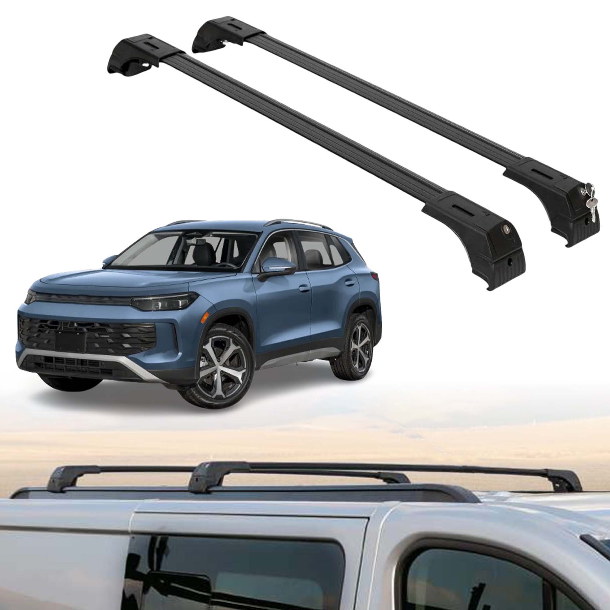 ERKUL Roof Rack Crossbars For VOLKSWAGEN TIGUAN 2025-2026