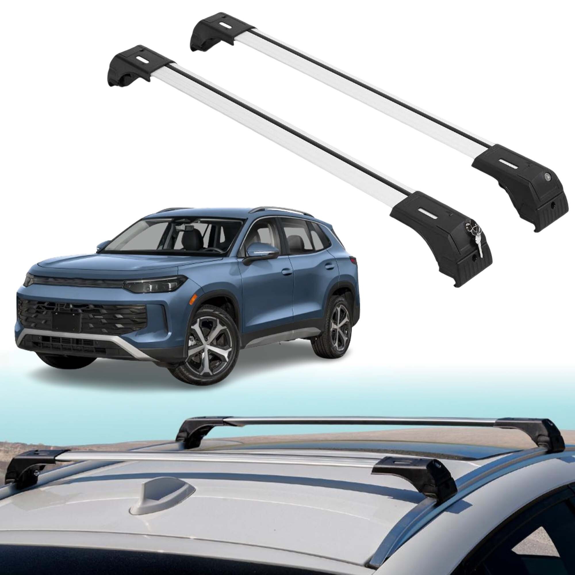 ERKUL Roof Rack Crossbars For VOLKSWAGEN TIGUAN 2025-2026