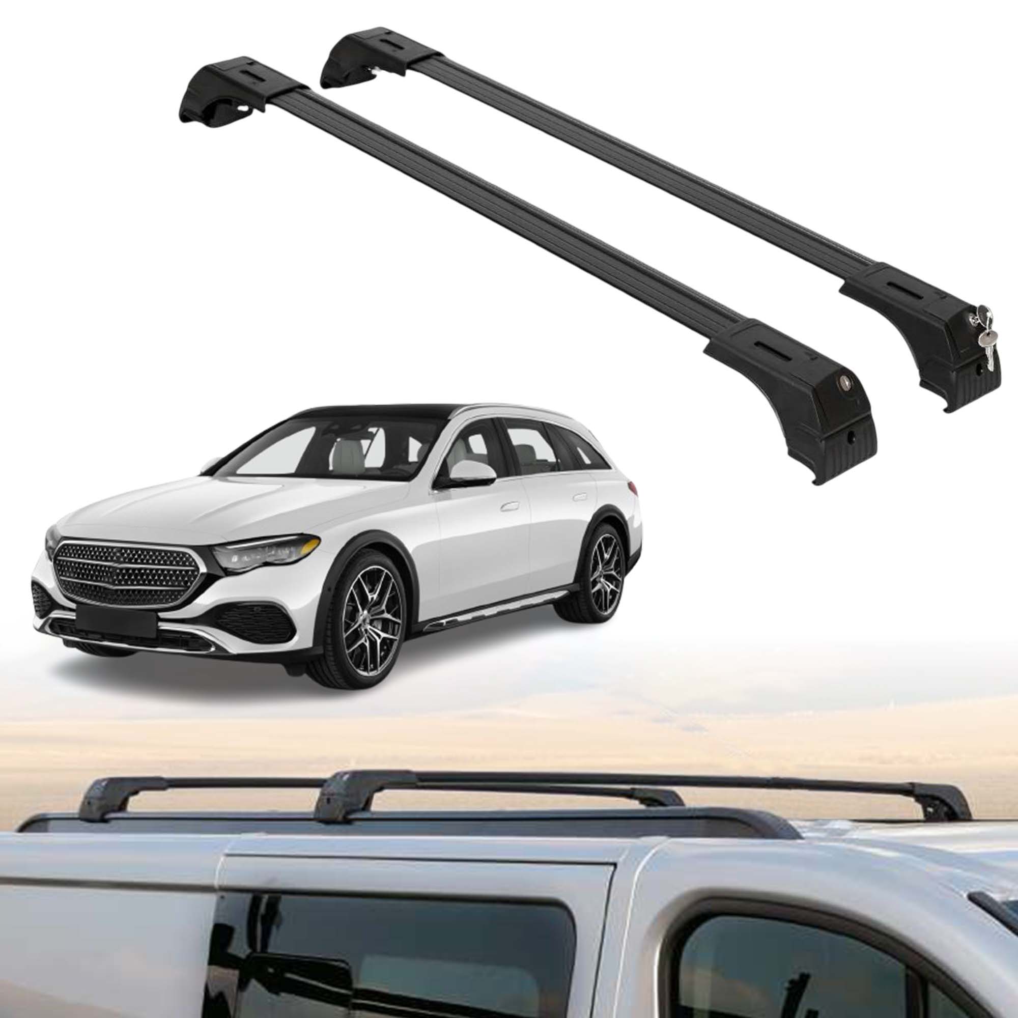 ERKUL Roof Rack Crossbars For MERCEDES-BENZ E-CLASS WAGON 2024-2026