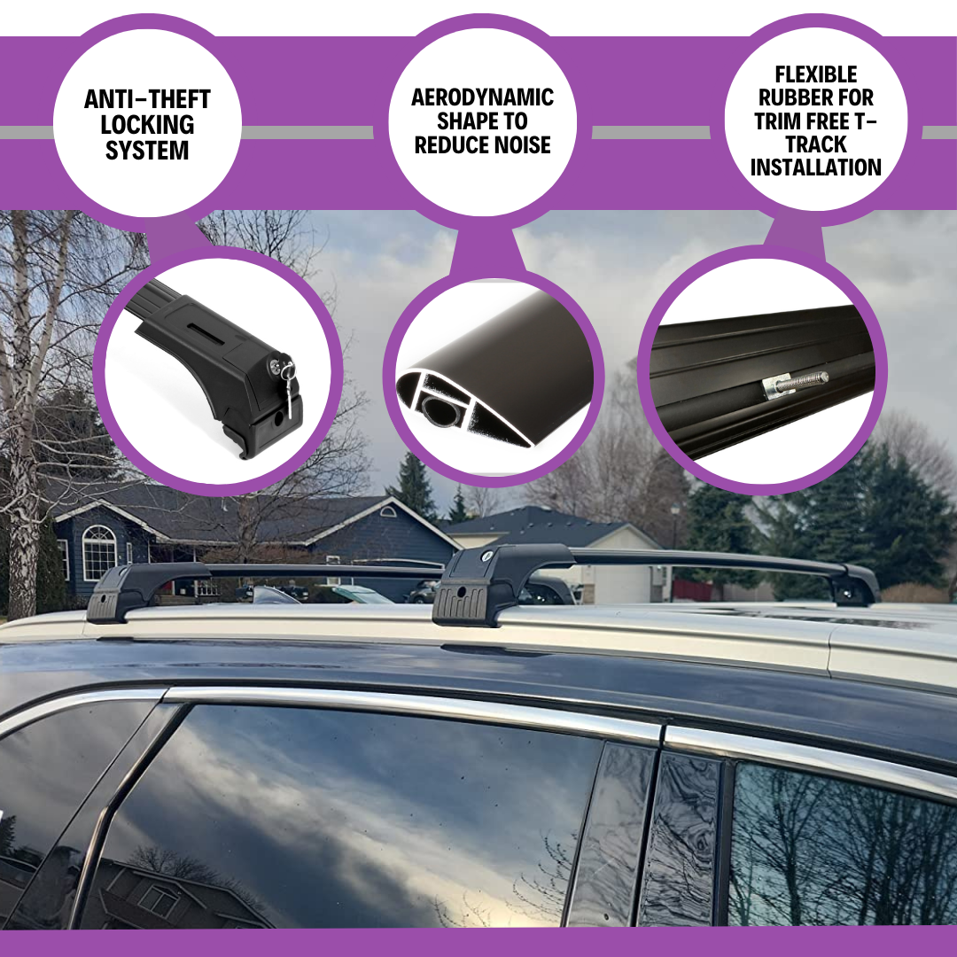 Mazda CX-50 2023-2026 Heavy Duty Roof Rack Cross Bars Black