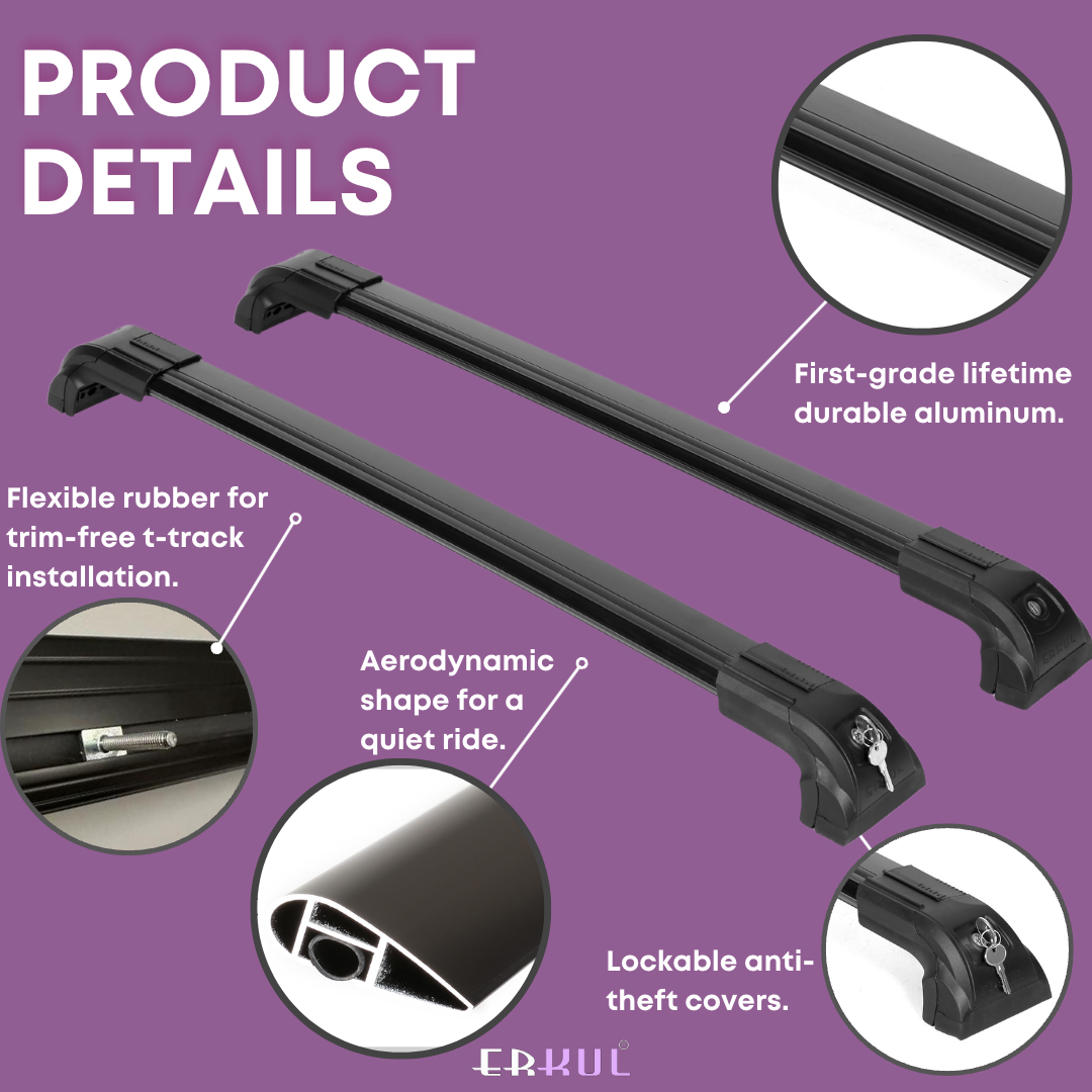 Mazda CX-50 2023-2026 Heavy Duty Roof Rack Cross Bars Black