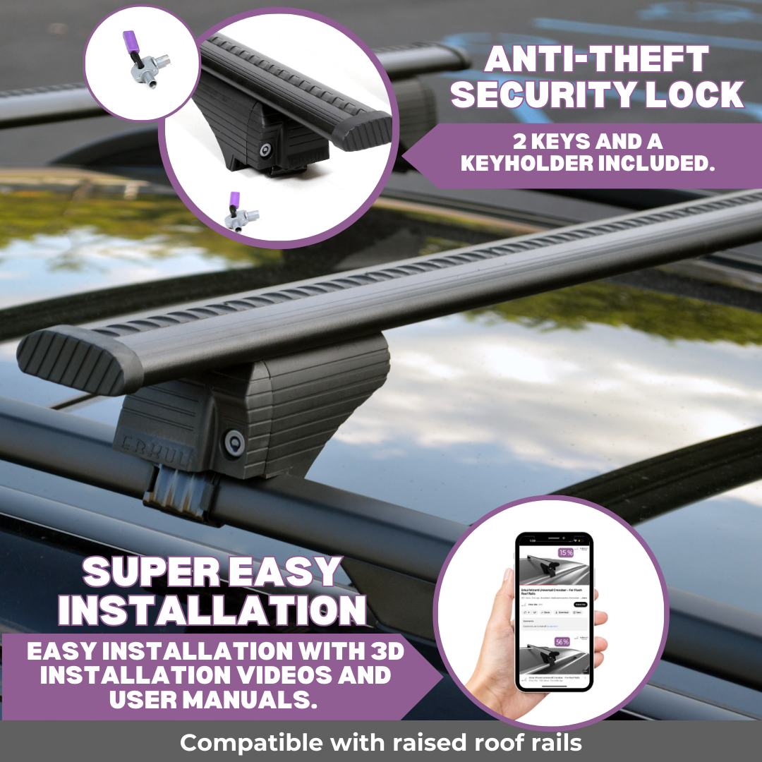 Heavy Duty Roof Rack Crossbars for Kia Seltos 2021-2026