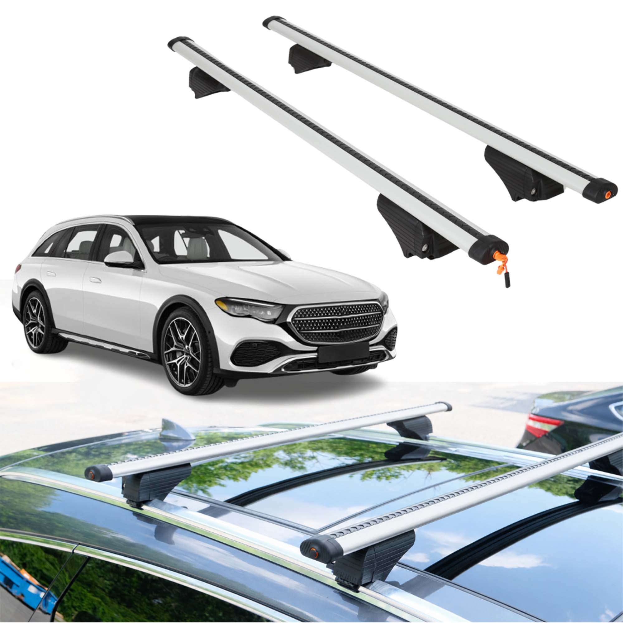 ERKUL Roof Rack Crossbars For MERCEDES-BENZ E-CLASS WAGON 2024-2026