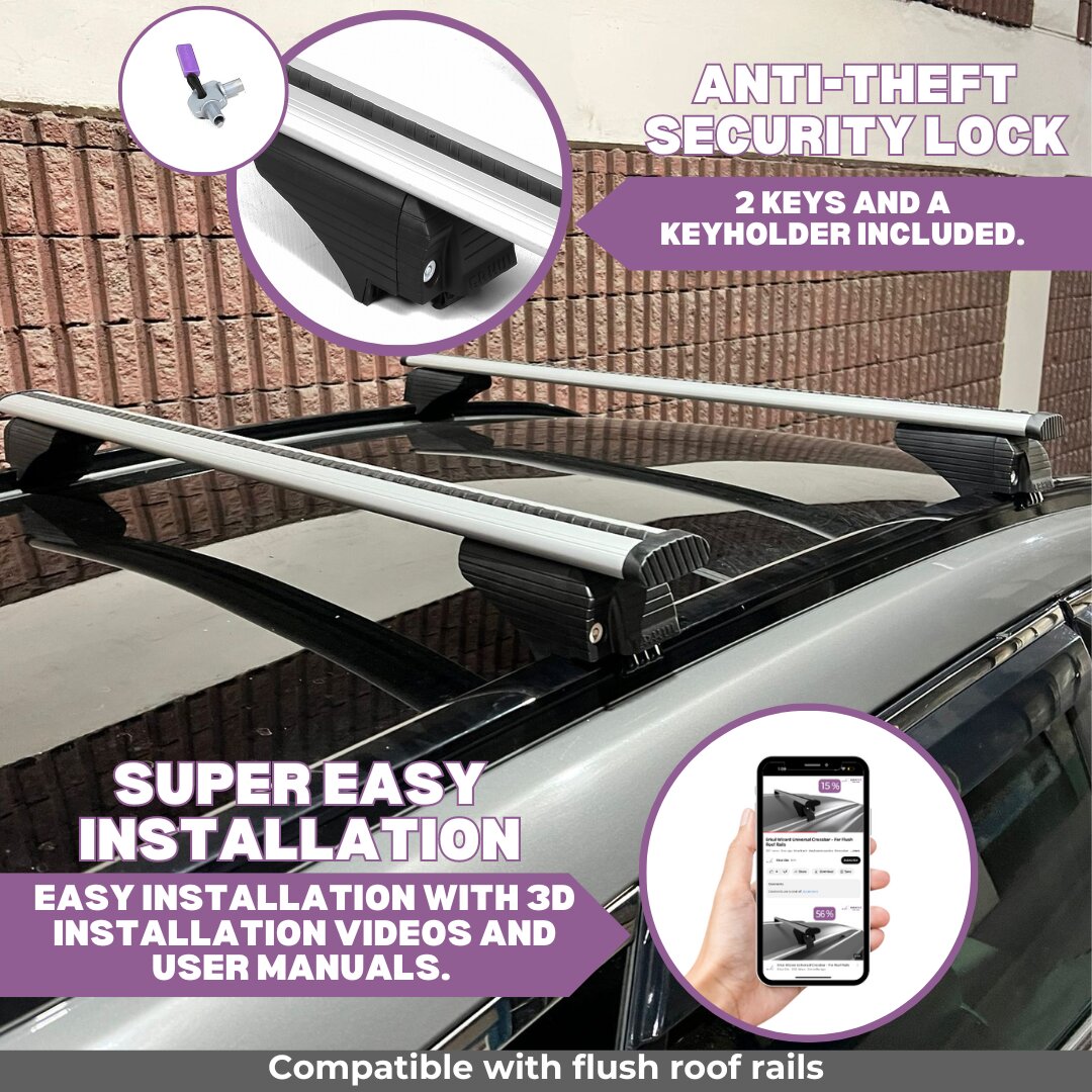 Mazda CX-50 2023-2026 Heavy Duty Roof Rack Cross Bars Black