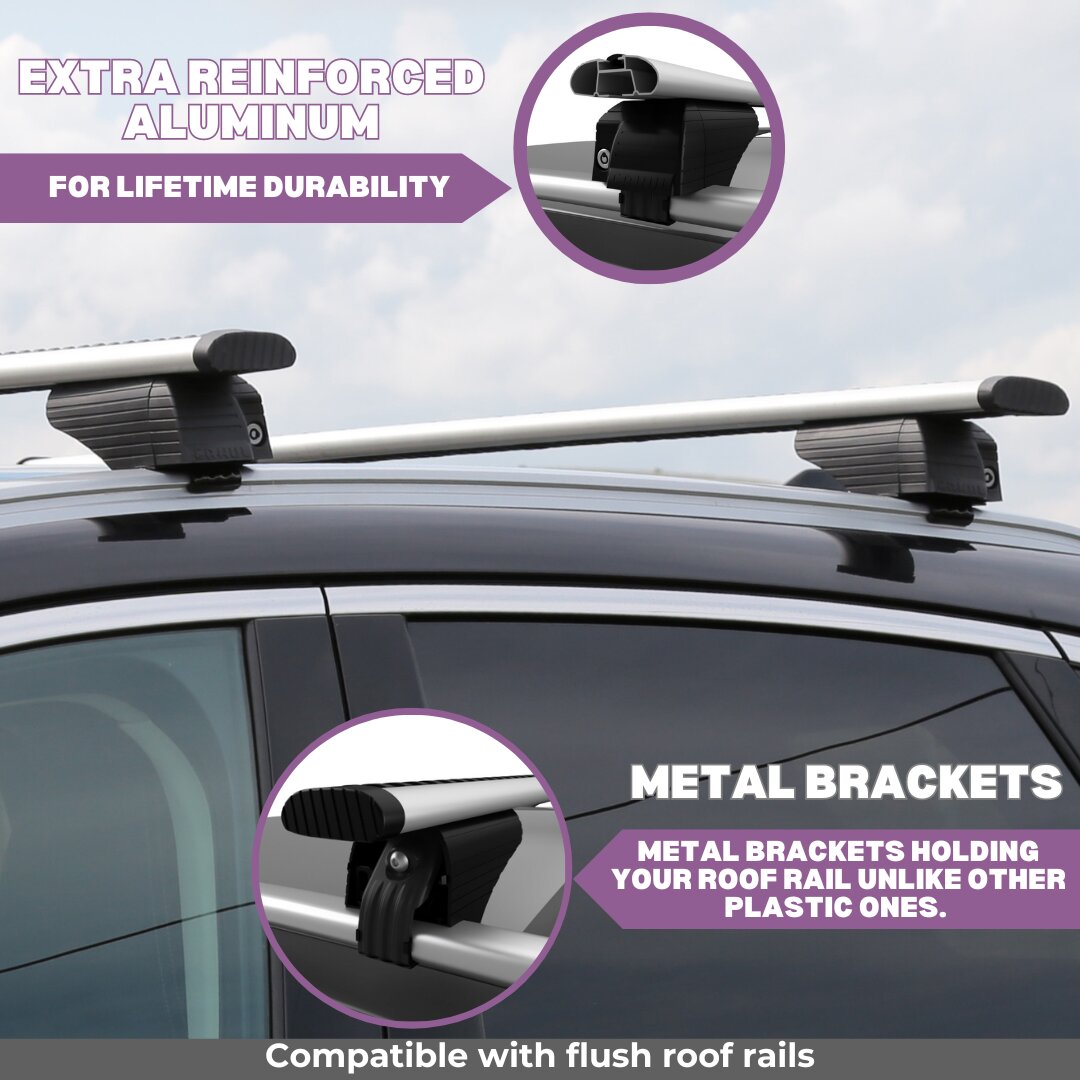 Mazda CX-50 2023-2026 Heavy Duty Roof Rack Cross Bars Black